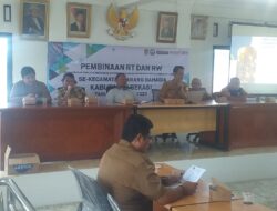Camat Karangbahagia Gelar Pembinaan, RT/ RW Di Lantai Dua Desa Karangsetia