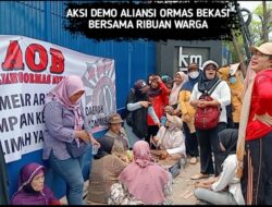 Aliansi Ormas Bekasi Bersama Warga Jayamukti Tambun Geruduk PT Mekar Armada Jaya