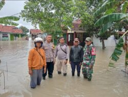 Pantau Luapan Kali Ciherang, Babinsa Pebayuran Pastikan Situasi Desa Karangpatri Aman Terkendali